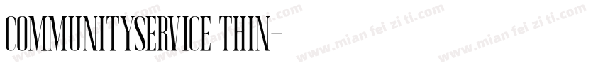 CommunityService Thin字体转换